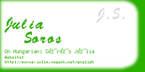 julia soros business card